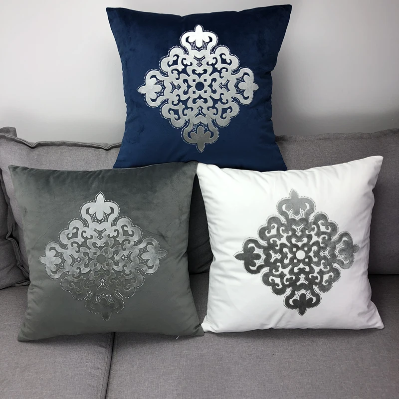 Velvet Cushion Covers With Diamond Fashion Simple High Quality Soft Pillowcase For Home Party