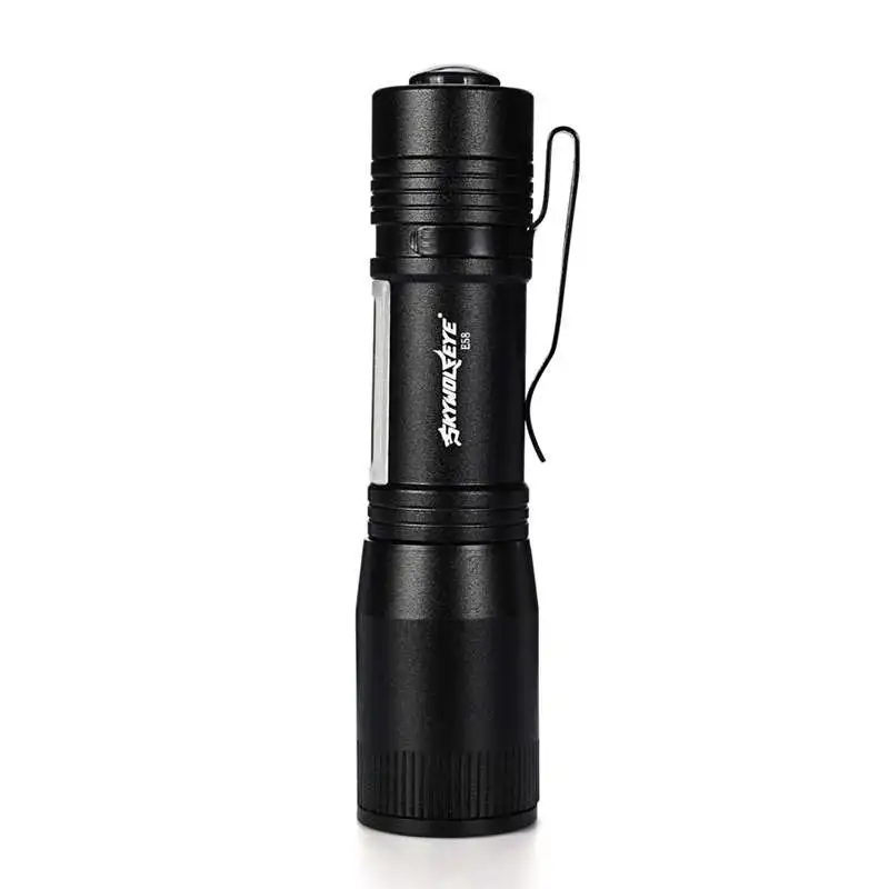 Super Bright Zoomable Mini LED Flashlight XPE Q5+COB LED Torch Lamp Penlight AA14500 4 Modes powerful led flashlight #4A30 (10)
