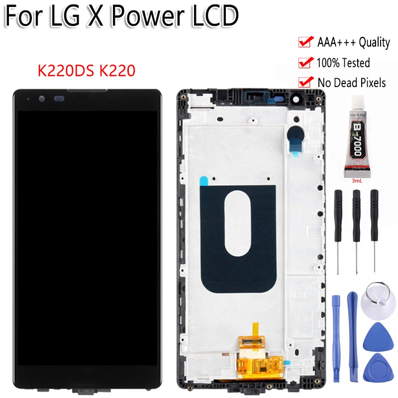 

5.3" With Frame LCD For LG X Power K220DS K220 LCD Display Touch Screen Original Quality AAA Digitizer Assembly Replacement