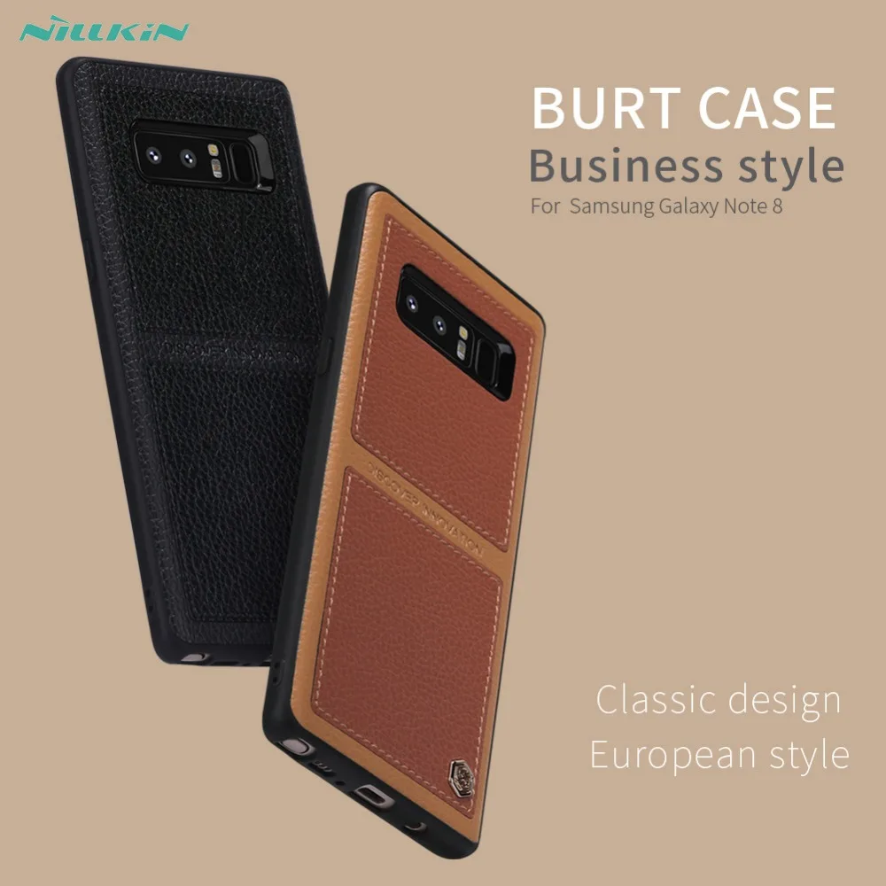 

For Samsung Galaxy Note 8 Case Original Nillkin BURT PU Leather Cases TPU+PC soft case for galaxy note 8 business case