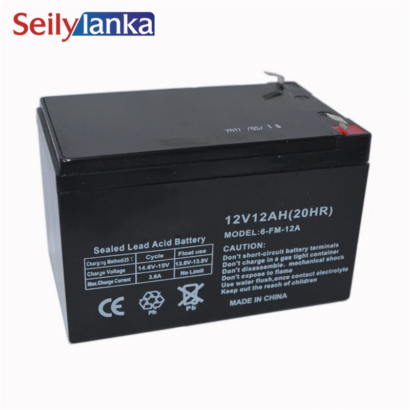 Batería de almacenamiento sellada de 12V 12AH, baterías de plomo ácido recargables para cochecito de bebé, protector de seguridad|Baterías de almacenaje|