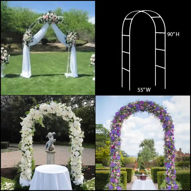 Steel Pipe Material Wedding Arch Pergola Garden Metal Backdrop