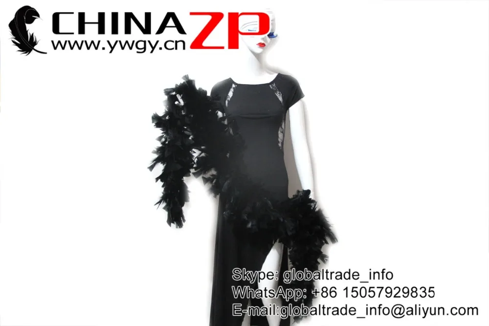 16 Black Chandelle Feather boa 150g (6)