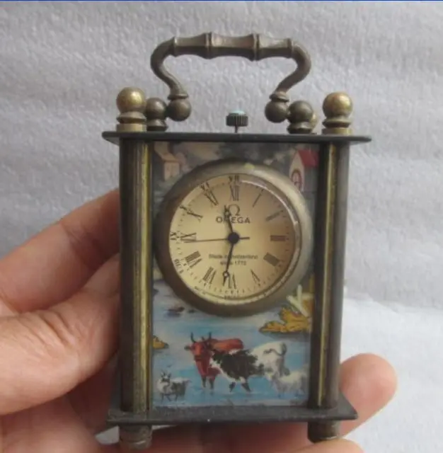 

8.8 cm */Chinese ancient copper hand-carved can use mechanical clock timer / (Randomly Send)