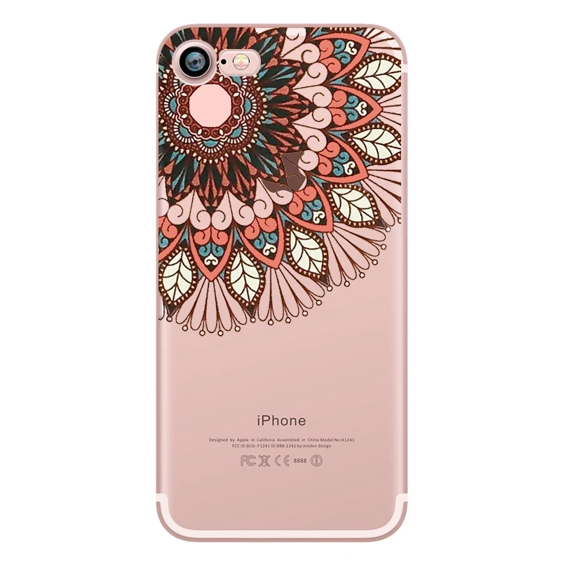 Summer Flower Fresh Retro Rose Peony Silicon Transparent TPU Soft Clear Phone Case for Apple iphone 5S 6S 6plus 7plus SE 5 Coque (4)
