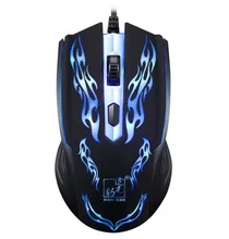 ホット販売プロフェッショナル 1500 Dpi 3 ボタンの led 光学式 Usb 有線ゲーミングマウス Pc タブレットデスクトップコンピュータゲームゲーマー # YL(China)