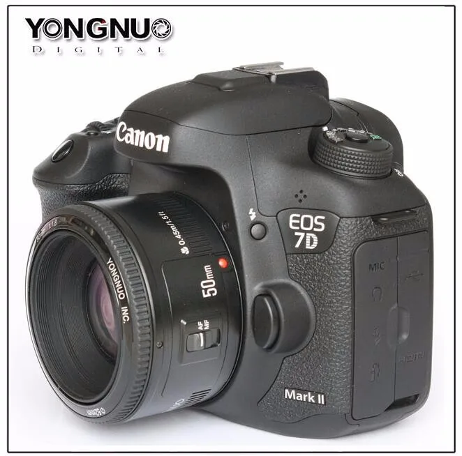 YONGNUO YN50MM F1.8 с большой апертурой фиксированный объектив с автофокусом для Canon DSLR камера 70D 5D mark III полная Рамка ПОРТРЕТНАЯ ФОТОГРАФИЯ