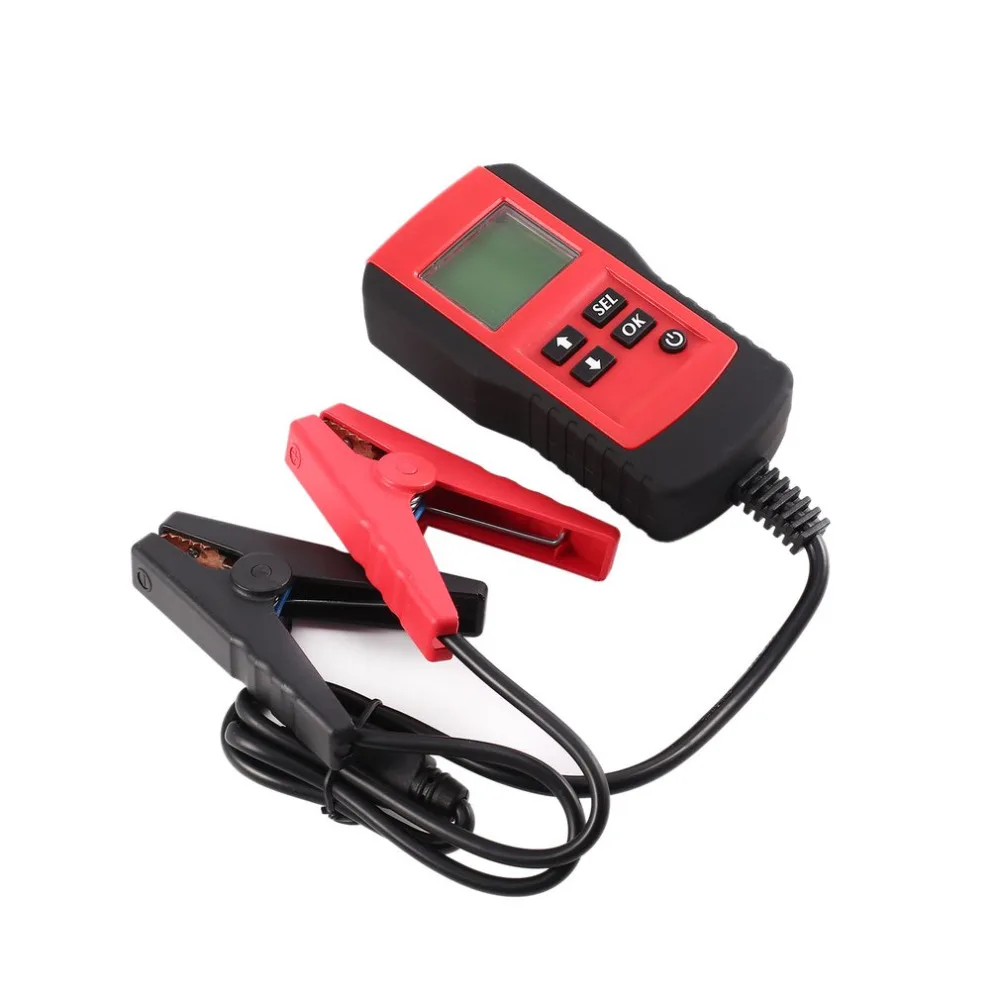 AE300 12 В ЖК-дисплей цифровой автомобильный аккумулятор автосистема анализатор автомобильный аккумулятор напряжение ом тестер Диагностический Инструмент Красный