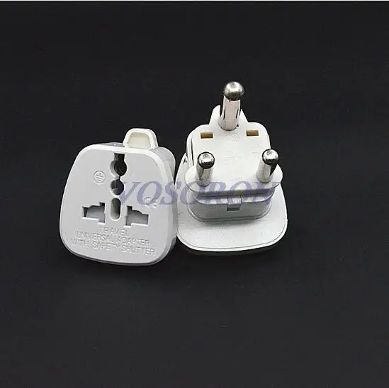 10pcs lot White Universal US UK EU to Big South Africa Travel Wall AC Power Charger