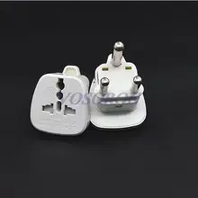 10pcs lot White Universal US UK EU to Big South Africa Travel Wall AC Power Charger