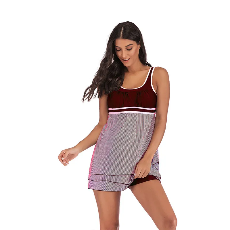 Купальный костюм из двух частей размера плюс 5XL танкини Maillot De Bain Femme купальный для