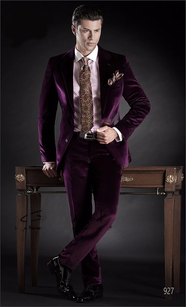 2020 последний дизайн пальто брюки Slim Fit Красный вельветовый мужской костюм