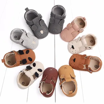 

Baby First Walkers Matte leather Shoes for Baby Girl Boy Cartoon Animal Newborn Slippers Footwear Booties Kids Gift Child Shoes