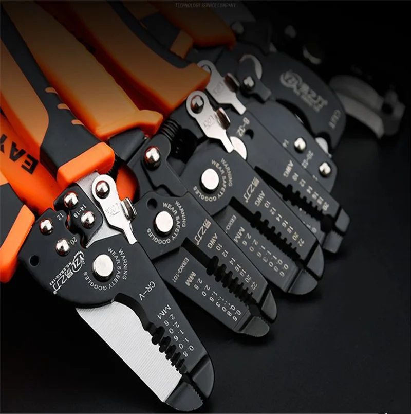 

Electrician Wire Stripper Multi Tool Pliers Cable Cutter Wire Stripping Crimping Tools Connector 7 Model,Oblique crimping pliers