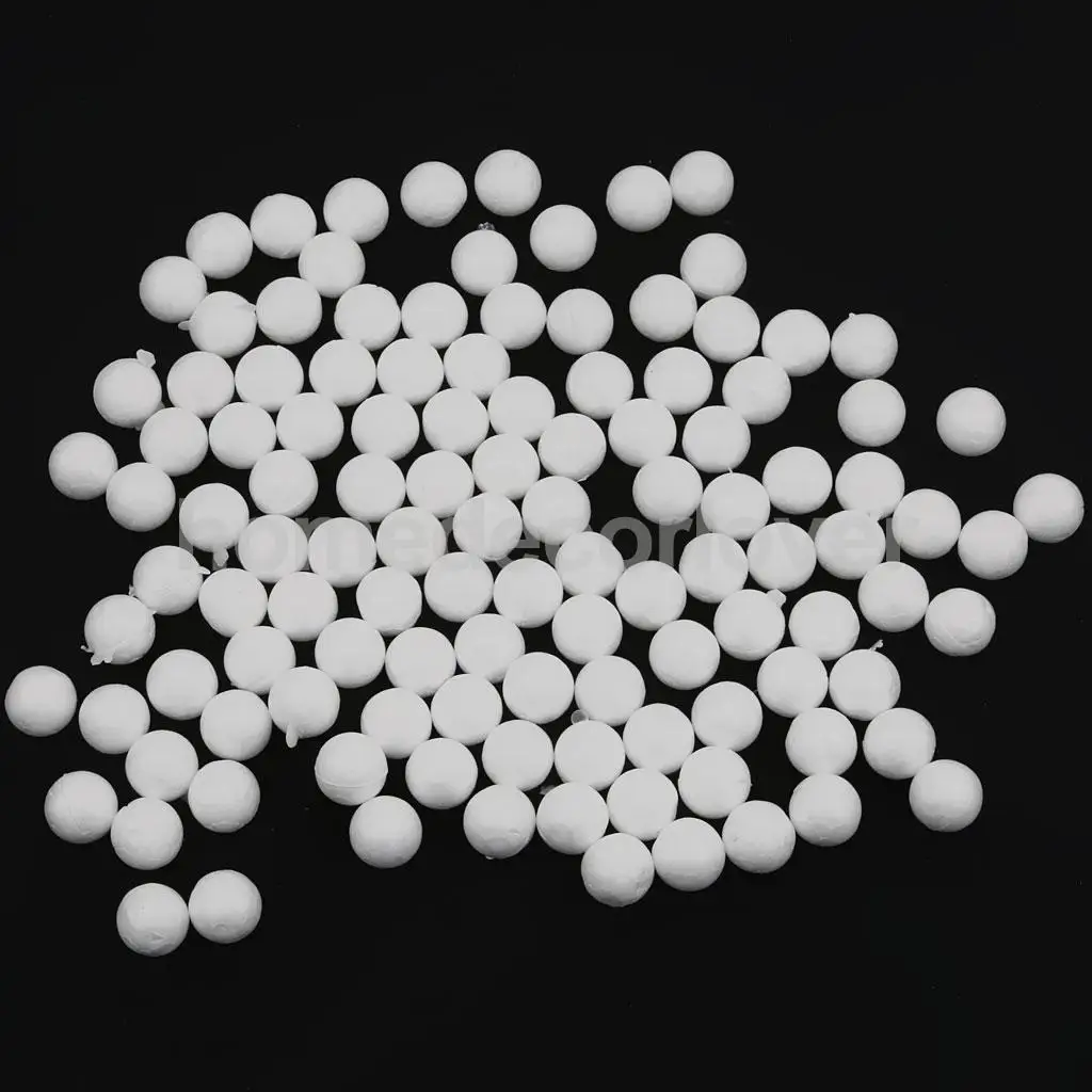 100pcs 10mm White Modelling Craft Polystyrene Foam Balls Styrofoam Kids DIY
