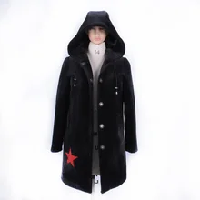 Direct supply from factory Winter Fashion hooded Cold resistant faux Sheep shearing women coat Cold resistant 2017 new Hooded