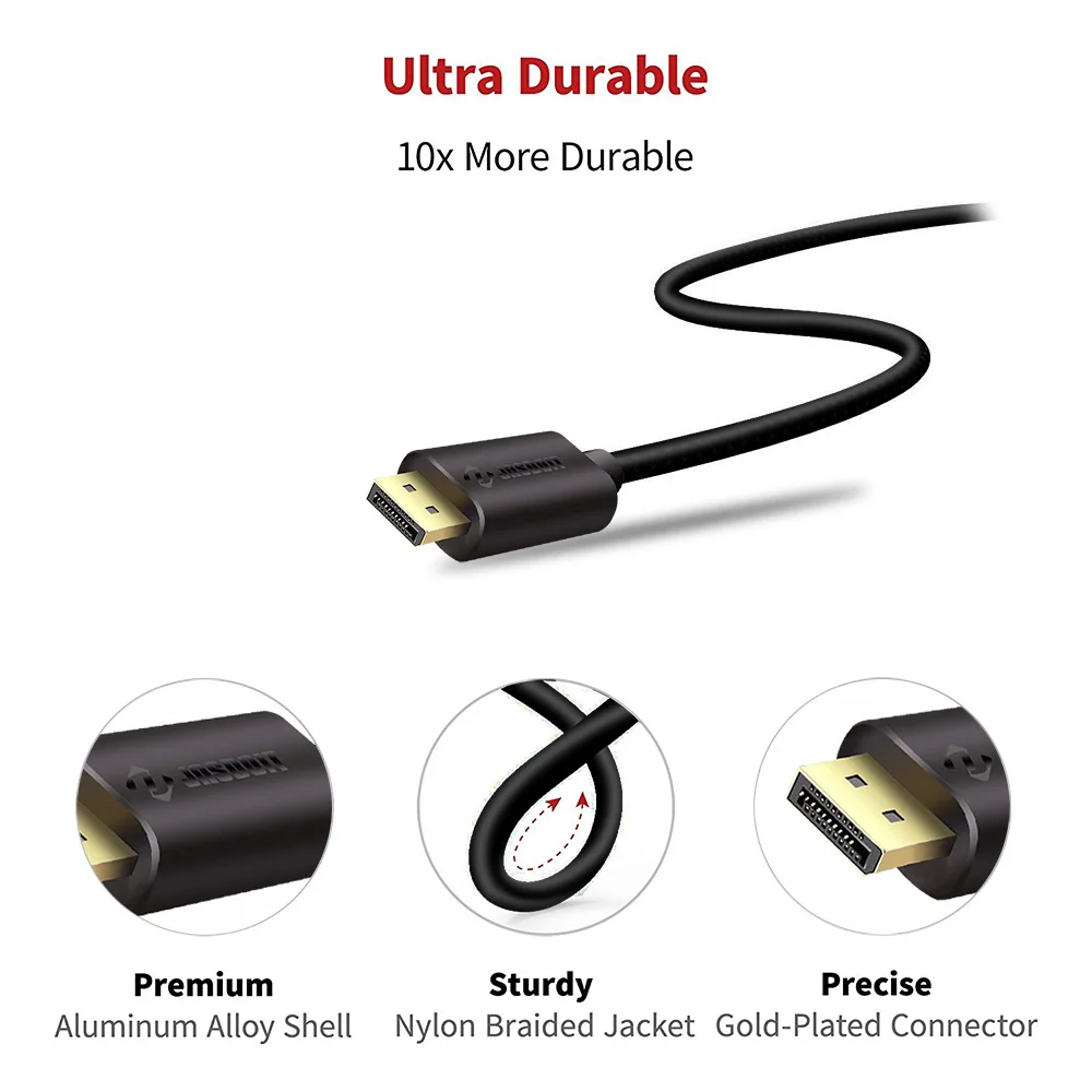 كابل 1.2 V الفيديو والصوت موانئ دبي Displayport كابل الذكور-الذكور 1 m 2 m 3 m 4 K 1080 P كابل محول ل HDTV العارض عرض ميناء