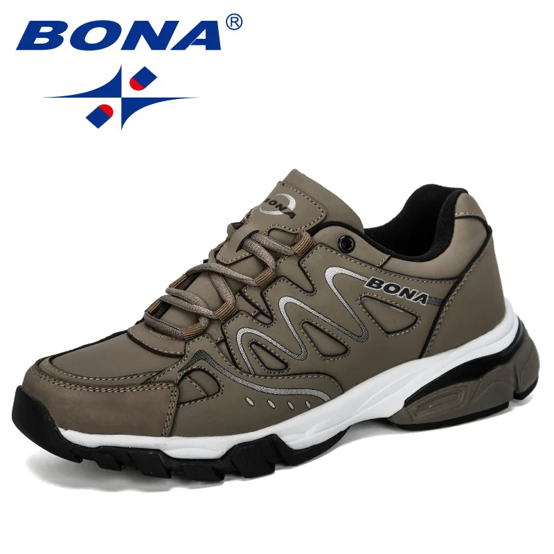 BONA/Новинка года; zapatillas hombre; мужские кроссовки для бега; zapatillas hombre; zapatilki; нескользящая спортивная обувь на шнуровке; мужские кроссовки; обувь для бега