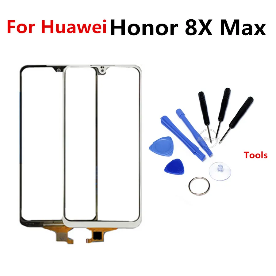 7,12 дюймов для huawei Honor 8X max сенсорный экран стеклянная панель сенсорная Сенсорная панель Передняя стеклянная панель части ARE-AL00 сенсорный экран