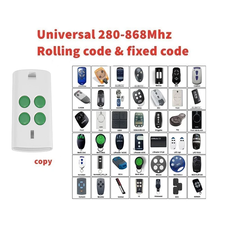 

1pcs Universal Multi frequency Remote Control rolling code and fixed code garage door remote control free shipping
