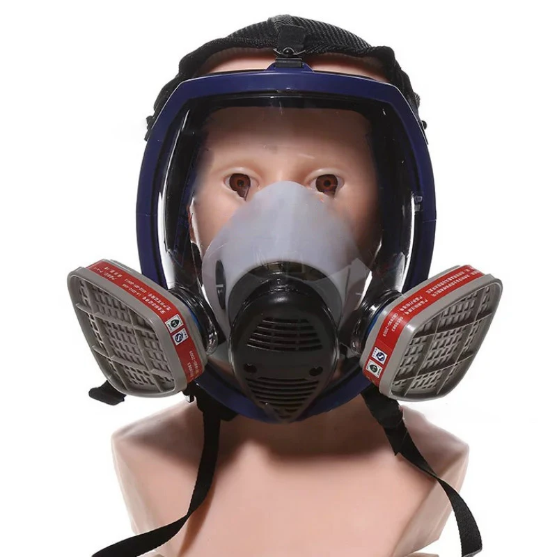 

360 Degree Viewing Body Gas Mask No filter Dust Respirator Work Place Paint Pesticide Spray Silicone Welding Chemical Gas Mask