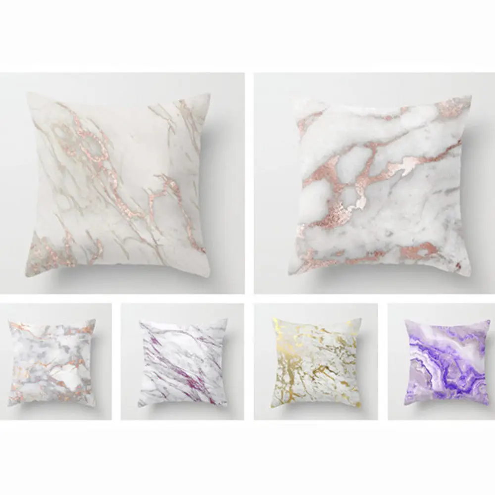 Peach Velvet Marble Throw Pillow Cover Square Bolster Cushion Home Office Box Case Living Room | Дом и сад