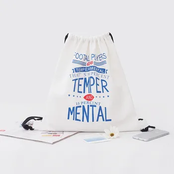 

Women Canvas Bunch Backpack Drawstring White Printed Teen Girl Backpack Children School Bolsos De Playa BP0049