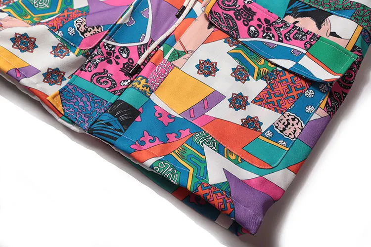 Japanese Ukiyo E Style Color Block Patchwork Jacket 8