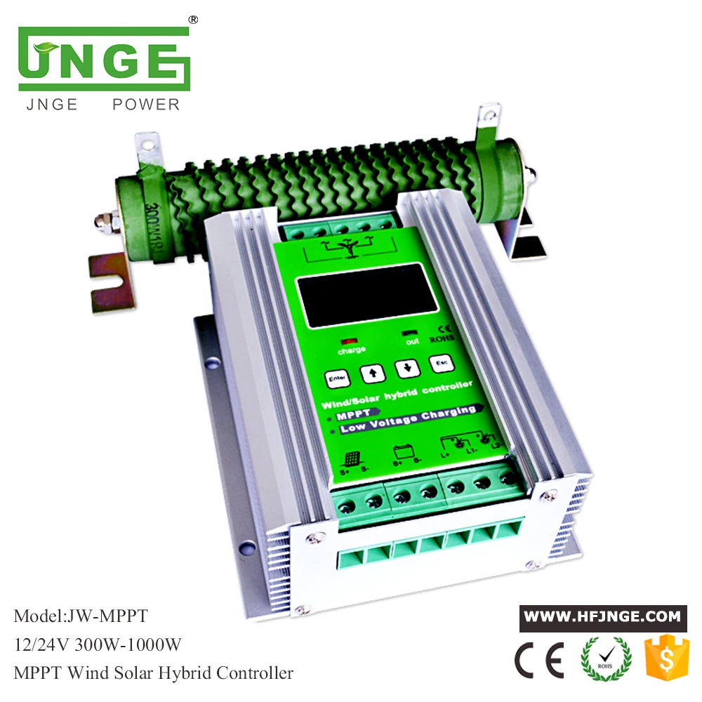 

600W MPPT Wind Solar Hybrid Controller Wind 400W+Solar 200W 12/24v,Solar Panel Battery Regulator Charge Controller FreeDump Load