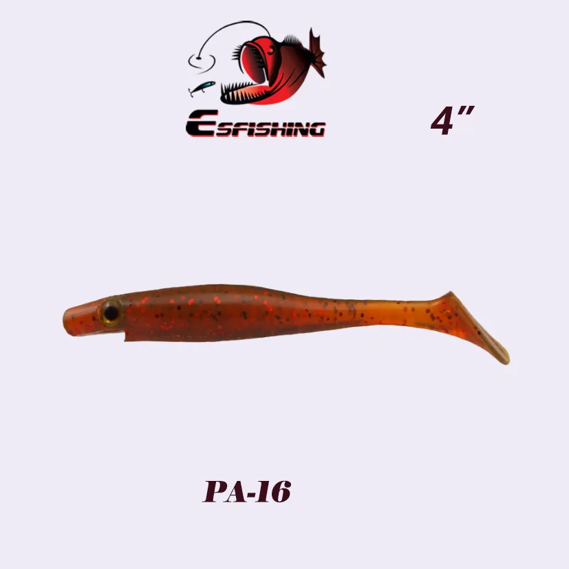 Esfishing приманки Новые свиньи Shad 100 см 6 г 6 шт. Мягкая приманка морская искусственная наживка для рыбалки джиг приманка воблер окунь форель Щука - Цвет: PA16