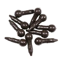 10 шт. карпинг клемма принадлежности Коричневый Мягкий Карп Рыболовный Соединительный шарик вертолет/Chod Rig буферная бусина