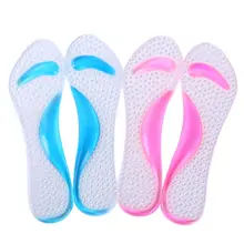 2 шт нескользящие женские гелевые 3/4 длина супинатор противоскользящие массаж плюсневой кости подушки ортопедические стельки для обуви на высоком каблуке