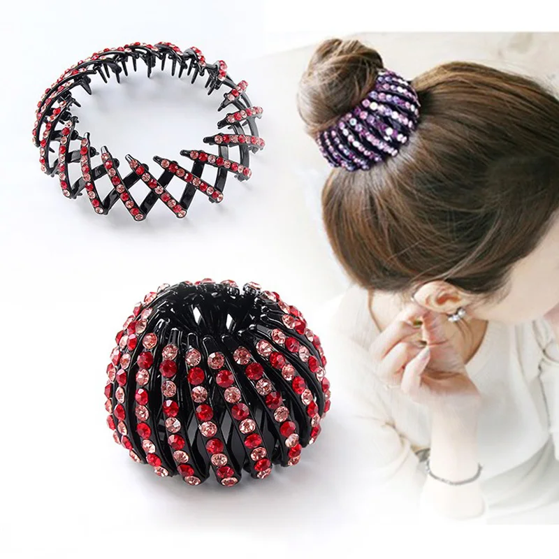 1PC New Fashion Women Round All Crystal Luxury Elegant Hair Claws Ponytail Holder Hair Clips Meatball head Make Hair Accessories
1PC New Fashion Women Round All Crystal Luxury Elegant Hair Claws Ponytail Holder Hair Clips Meatball head Make Hair Accessories