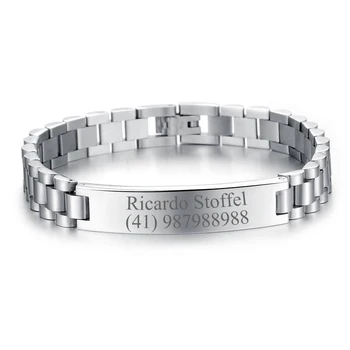 

Personalized Custom Men Bracelet To My Son Courage Is Not The Basence Love Mom Engraved Lettering Bracelets Mens Armband Gift