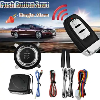 

12V Car Universal Push Button Start Keyless Entry Ignition Preheating System Remote Start English Manual