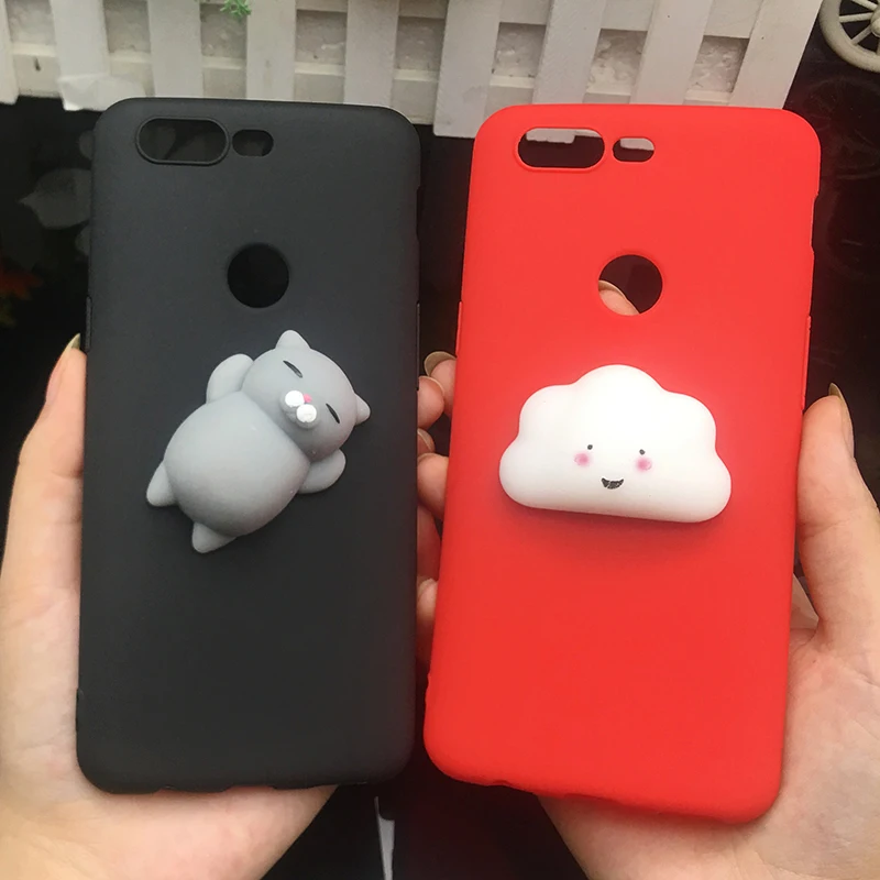Cute 3d Squishy Cat Silicon TPU Soft Case For oneplus 6 Candy Color Back Cover one plus 5T one plus 5 T 1+5 1+5T 1+6 phone cases (15)