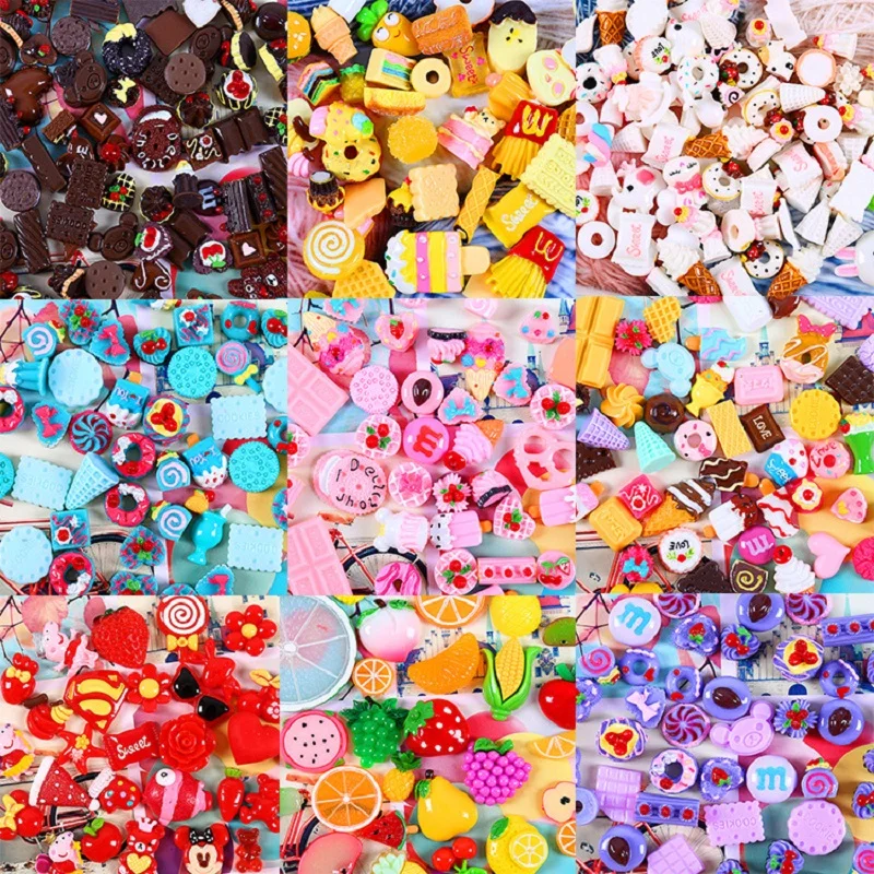 

30PCS Mixed LUCKY PAG DIY Accessories For SLIME Fillers Mobile Phone Shell Decoration (Multiple Styles Not Repeat)