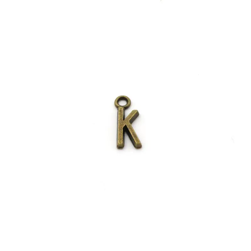 25 шт./1 комплект тибетская бронзовая буква Алфавит ожерелье кулоны, подвесы, фурнитура для изготовления ювелирных изделий Аксессуары