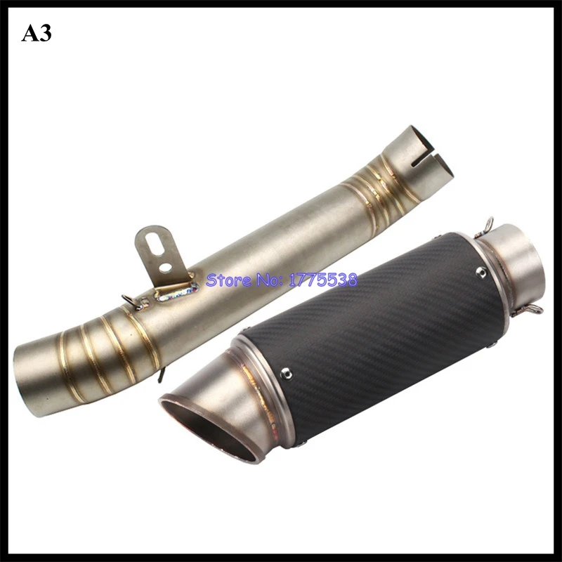 Carbon Fiber Motorbike Muffler for Aprilia RSV4 2009-2015 for Aprilia Tuono V4 2011-2016 Motorcycle Exhaust Escape Can Mid Pipe - Image 4