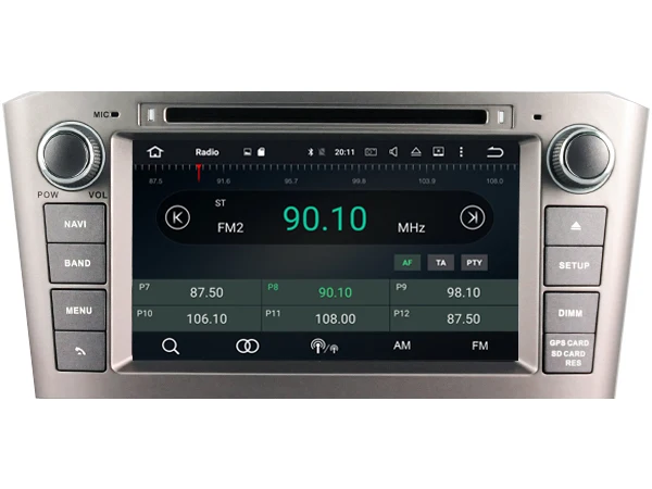 Sale Android 8.0 CAR Audio DVD player FOR TOYOTA AVENSIS 2005-2007  gps Multimedia head device unit receiver BT WIFI 2