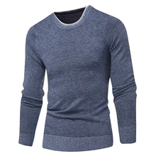 La MaxPa Mens Sweaters Autumn Winter Men Jumper Pure Cashmere Knitted Sweater O-neck Long Sleeve Warm Pullovers Male Clothes 3XL
