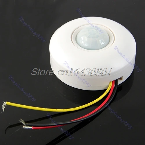 Motion Sensor Lamp Infrared IR Ceiling Wall Automatic Light Control Switch White S08 Drop ship