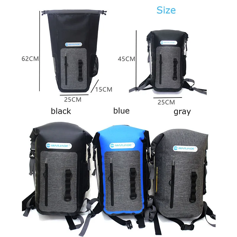 Waterproof bag PVC full airtight Watertight backpack Swimming Kayaking Sport Bags Outdoor River trekking bucket sack Dry bag