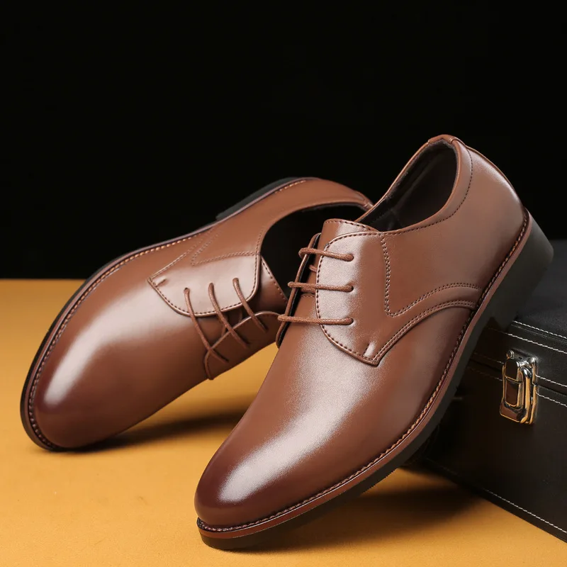 M-anxiu/Мужская официальная обувь г. Зимняя модельная обувь брендовые мужские кожаные туфли мужские классические деловые туфли, большие размеры 38-48 - Цвет: Цвет: желтый