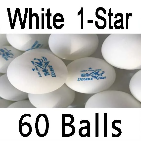 60x Double Fish 1star 2star 3star 40mm training Table Tennis Balls - Цвет: 1 star white