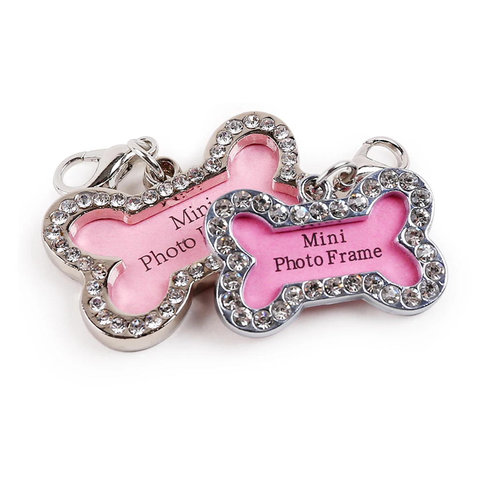 1PC Bone Shaped Personalized Engraving Pet Tag Set Lost Dog Id Address