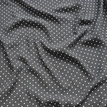 

HLQON polyester plain Chiffon white dot black fabric for dress cloth felt patchwork tissue coat Sewing DIY Material by 100x145cm