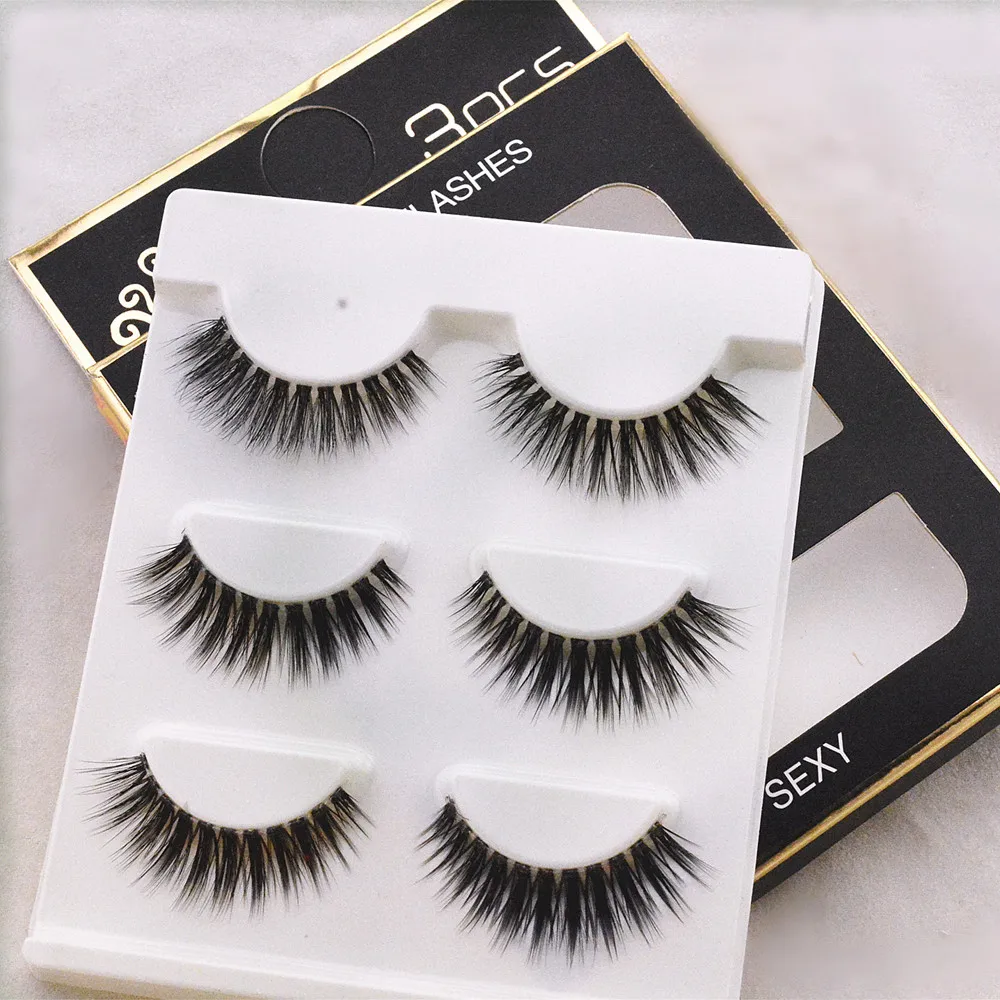 

Kanbuder Women Fashion Professional 3D Dense Eye Tail Lengthening Multi Layer Soft Stem With Pure Artificial Eyelashes 19APRI11