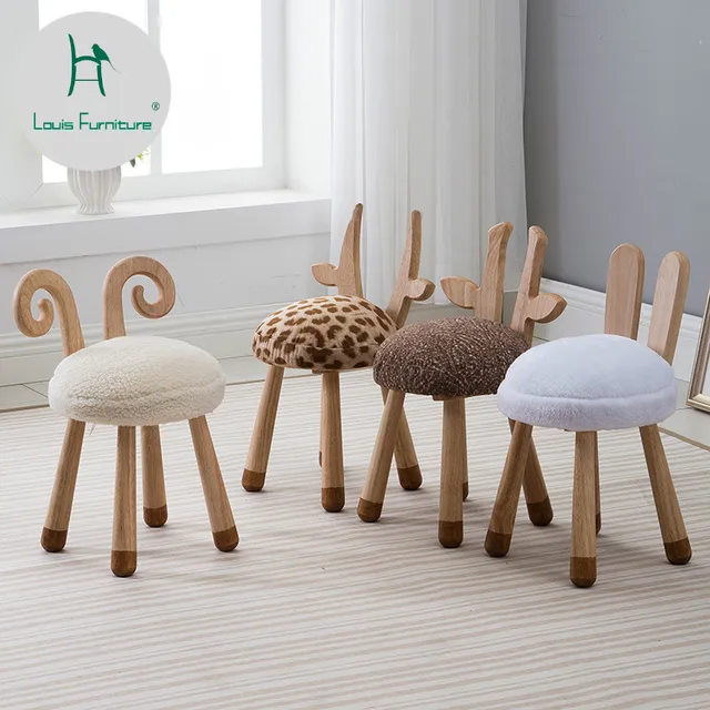 Louis Fashion Children S Stools Modern Nordic Solid Wood Creative Louis Fashion Children S Stools Modern Nordic Solid Wood Creative Furniture Baby Chair Washable Cute Dwarf