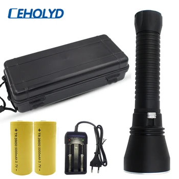 

Diving IPX8 CREE XLamp XHP70 3200LM Led flashlight torch lamp working underwater waterproof Light 18650 or 26650 battery